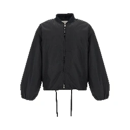 Black Polyester Bomber