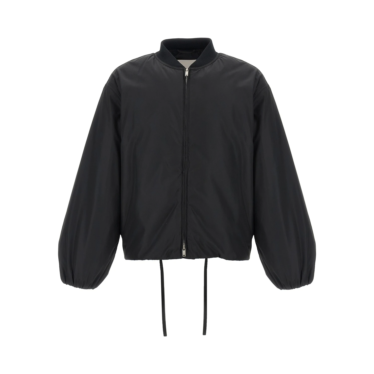 Black Polyester Bomber