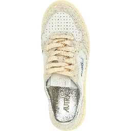 Beige Cowhide Low Top Sneakers