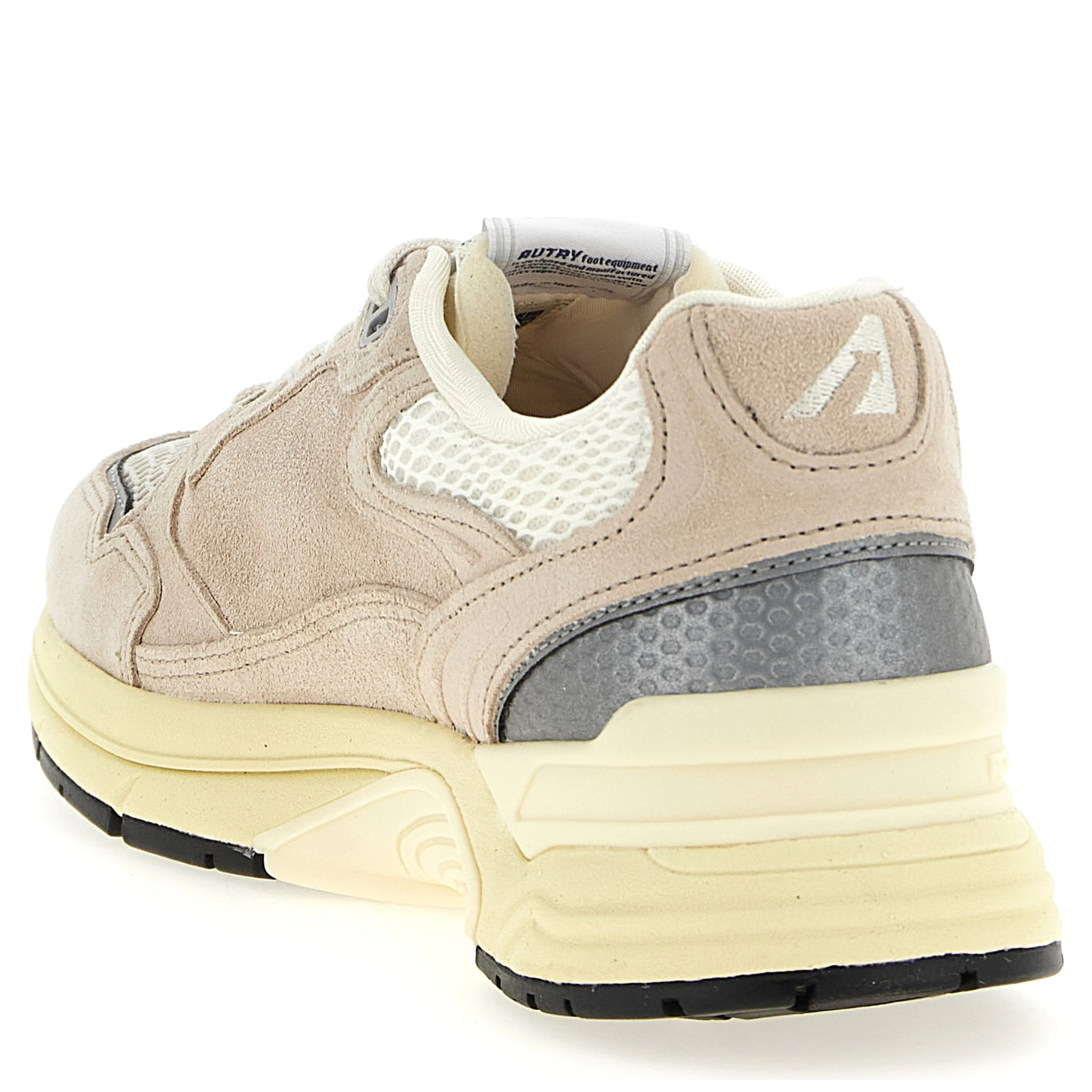 Beige Cowhide Athletic Sneakers