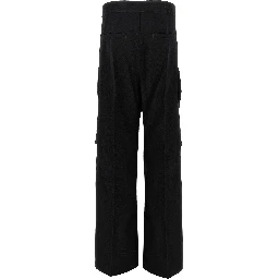 Black Wool Cargo Pants