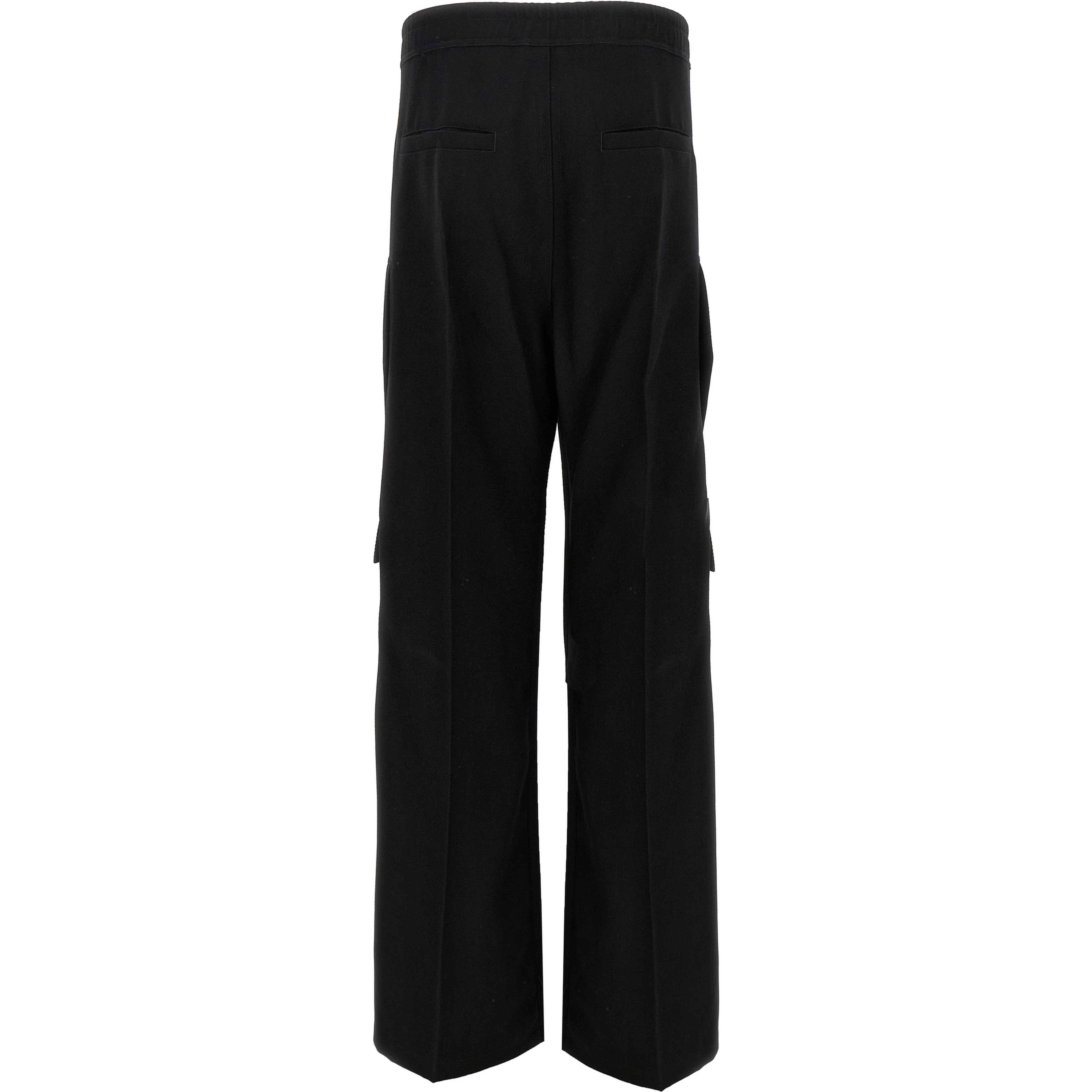 Black Wool Cargo Pants