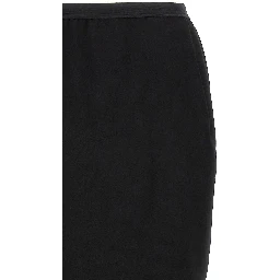 Black Wool Mini Skirt