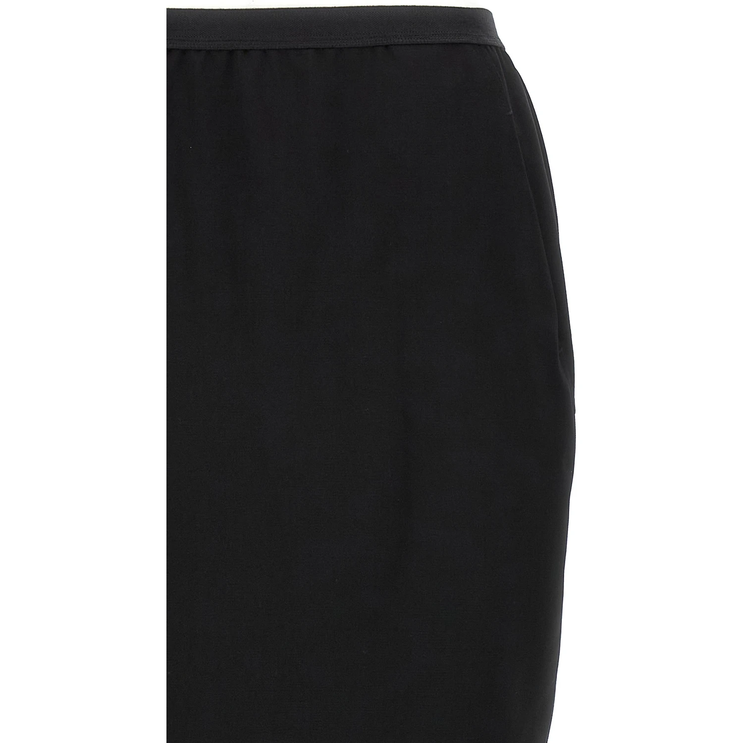 Black Wool Mini Skirt