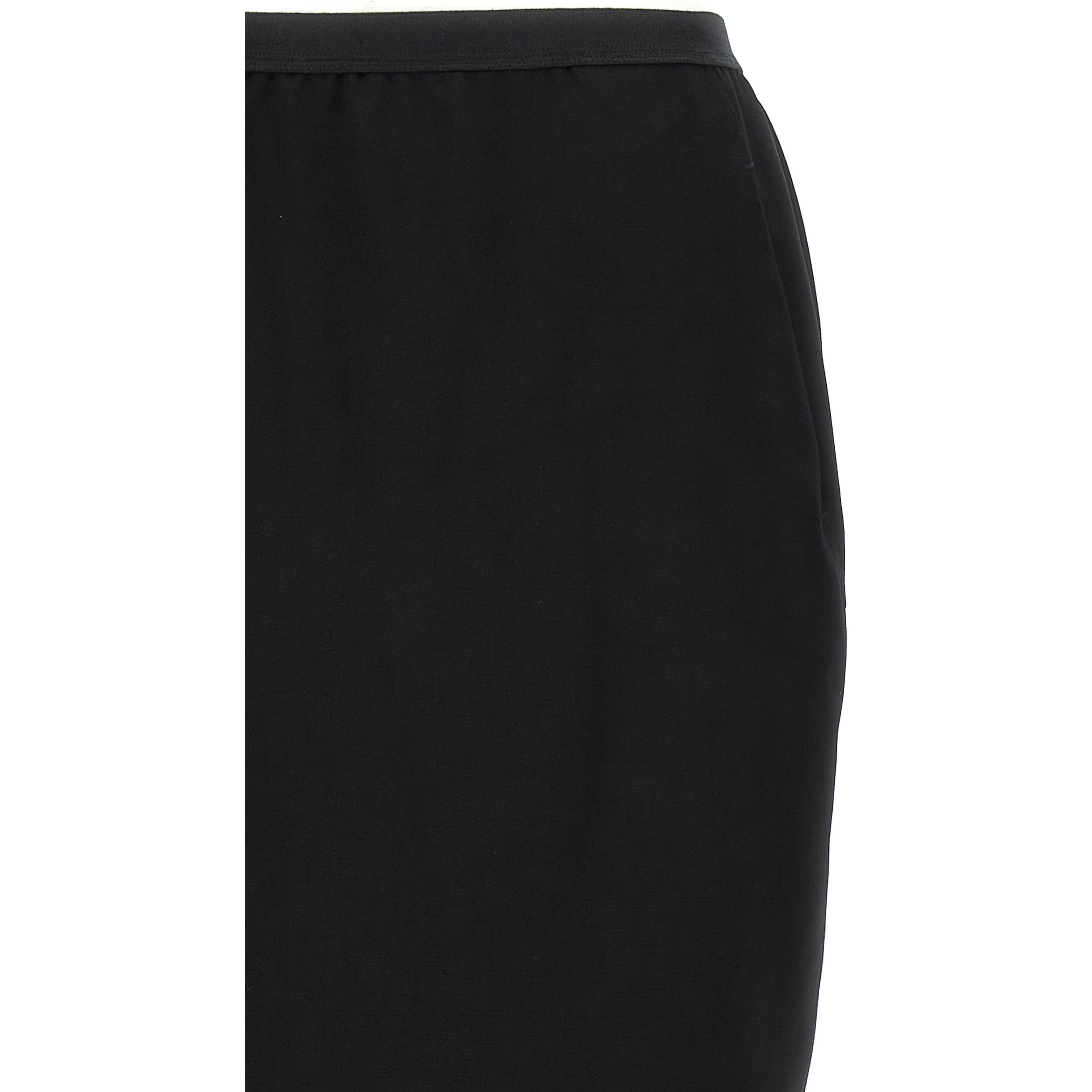 Black Wool Mini Skirt