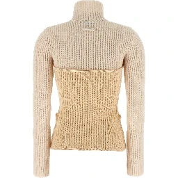 Beige Merino Wool Cardigan
