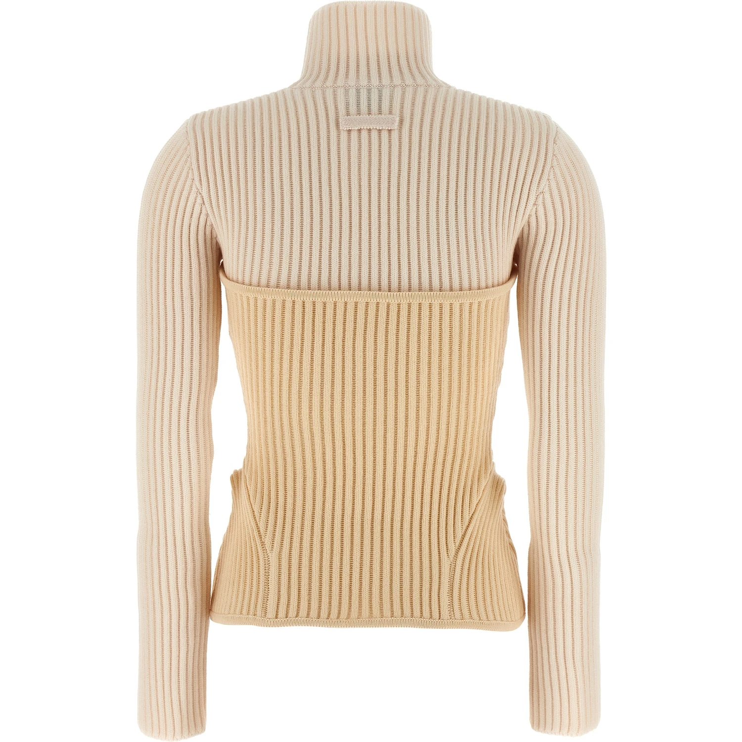 Beige Merino Wool Cardigan