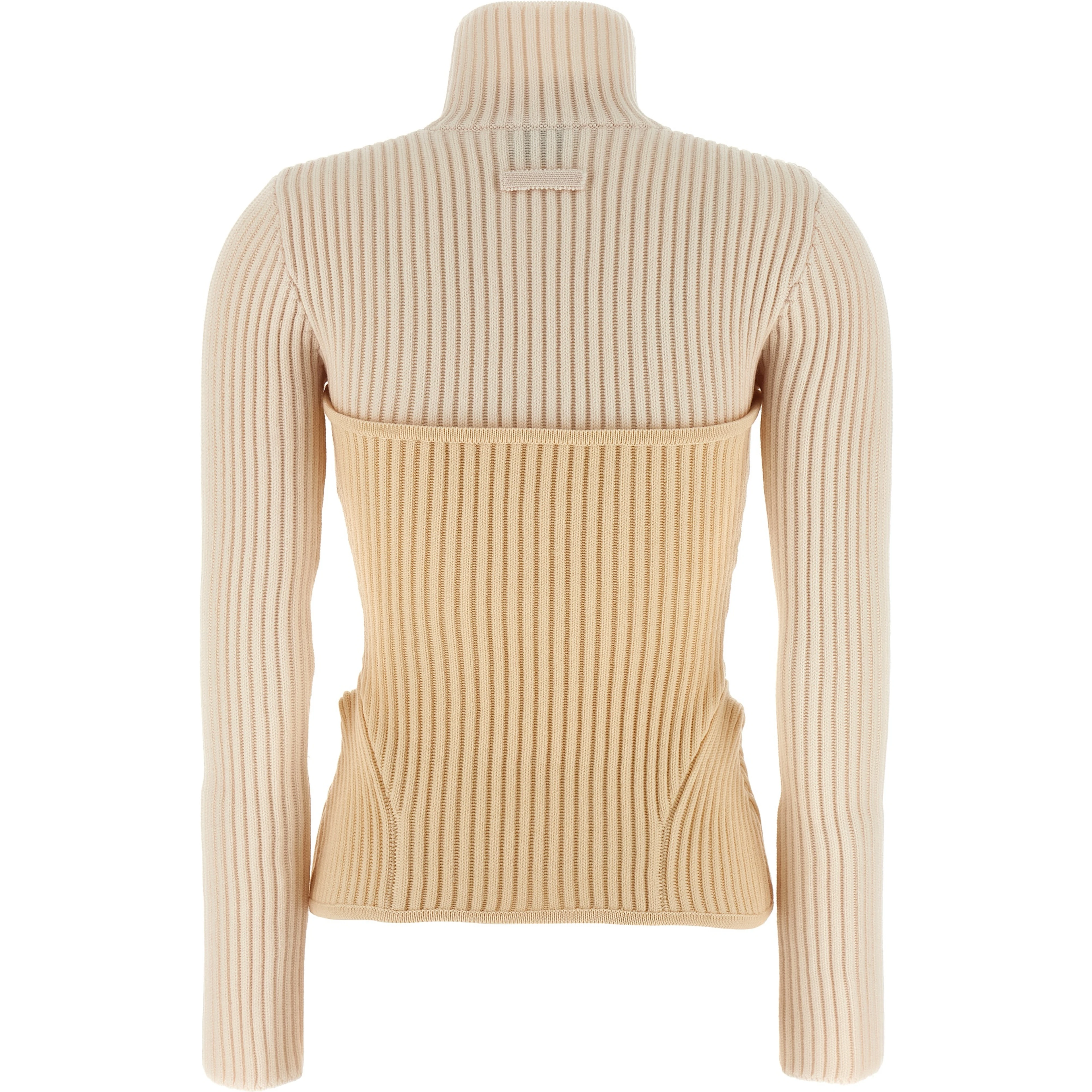 Beige Merino Wool Cardigan