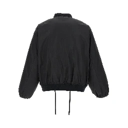 Black Polyester Bomber
