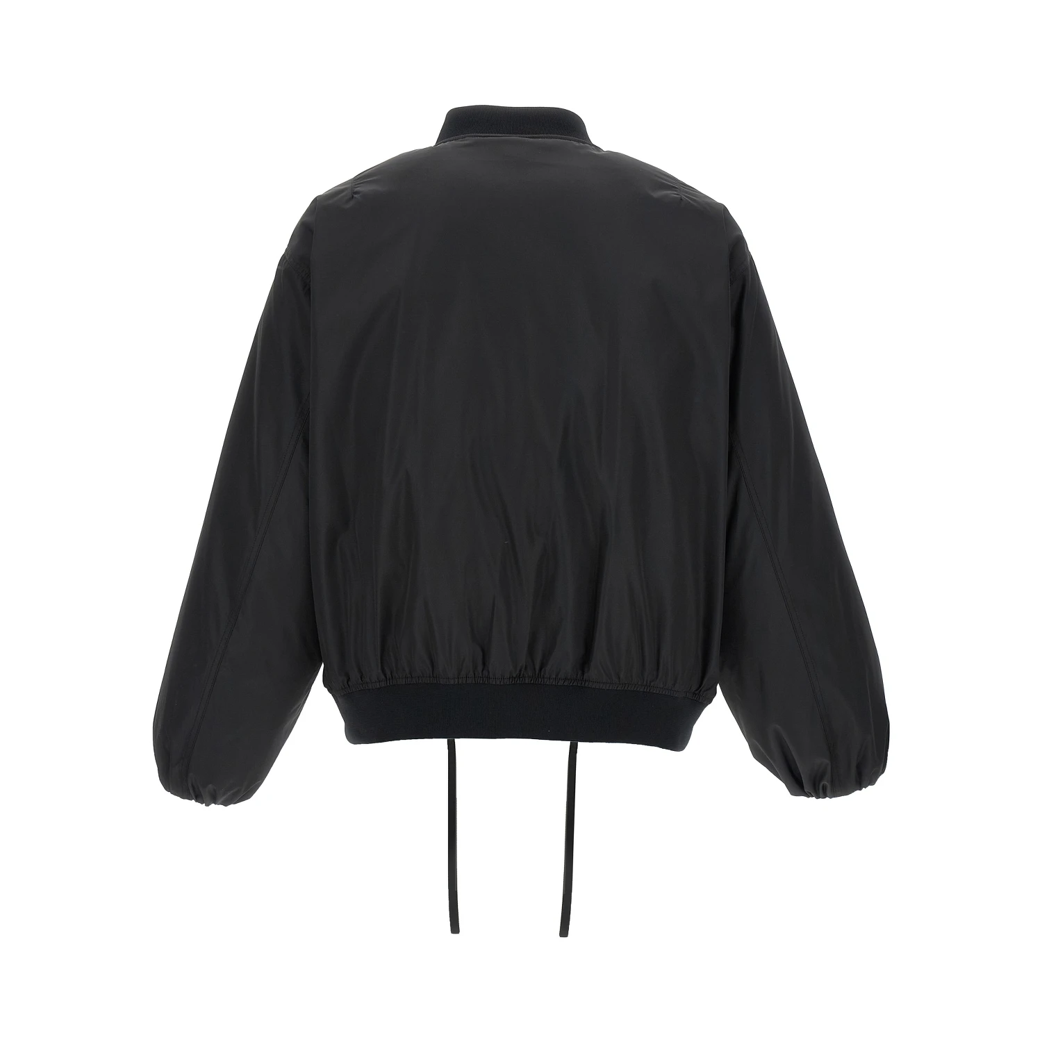 Black Polyester Bomber