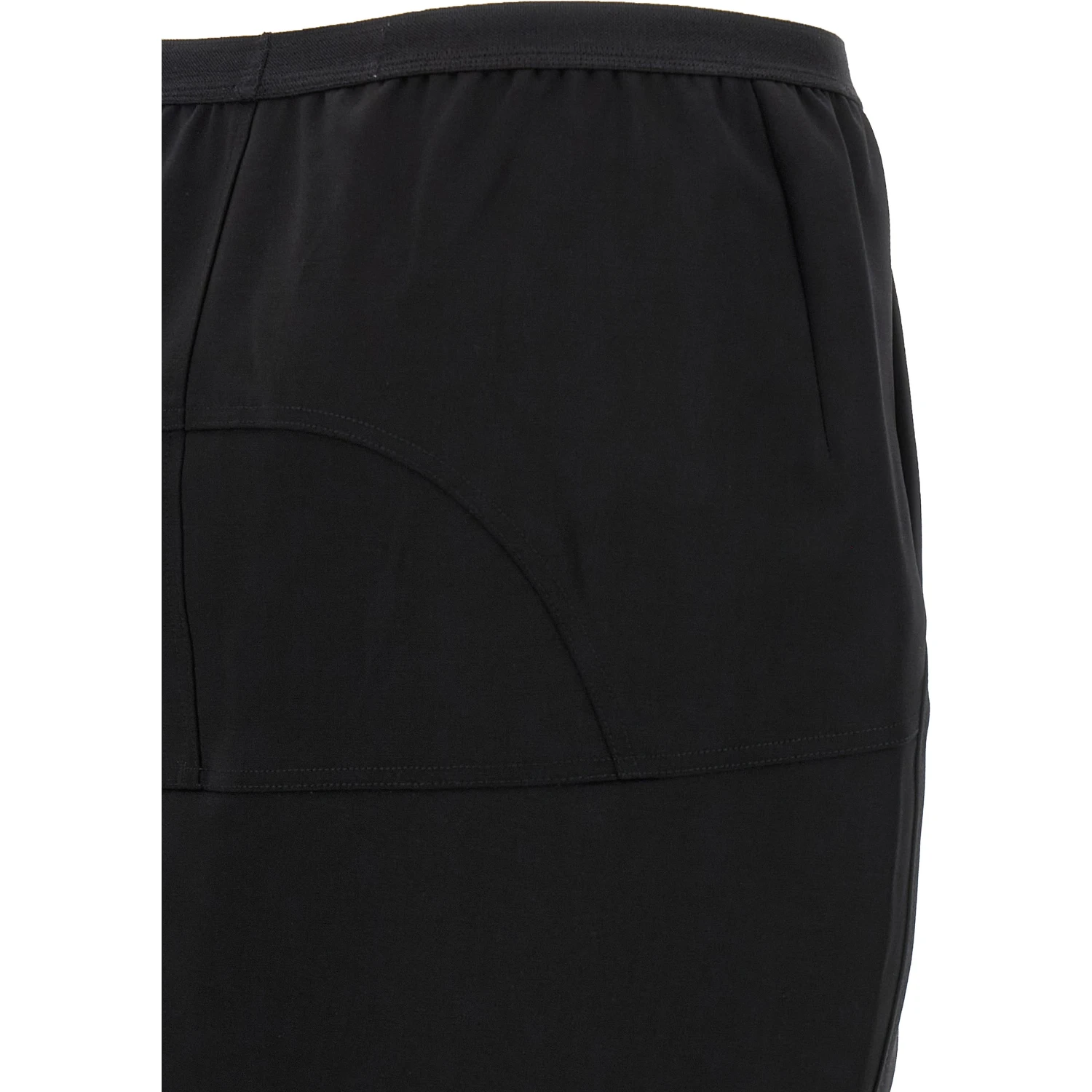 Black Wool Mini Skirt