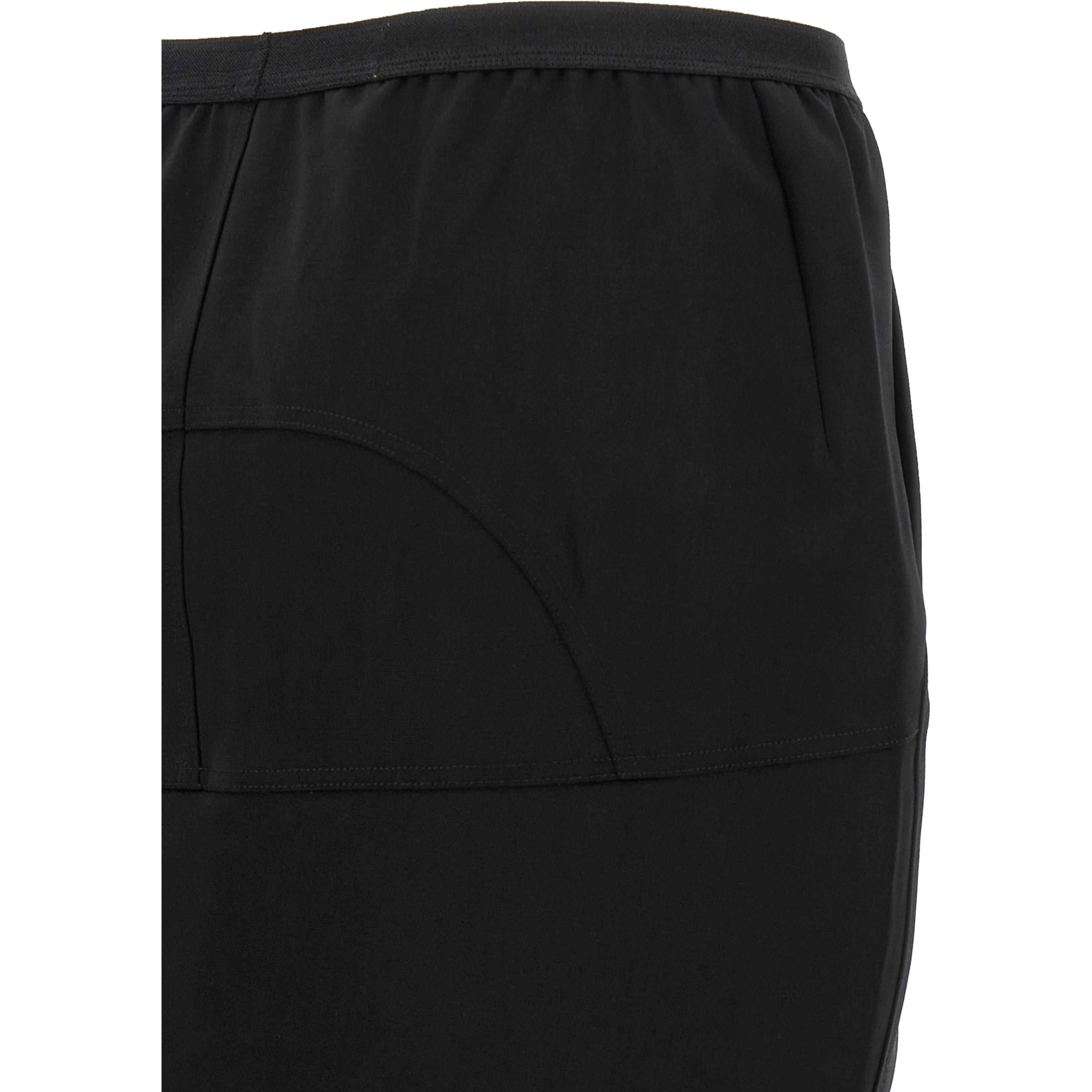 Black Wool Mini Skirt