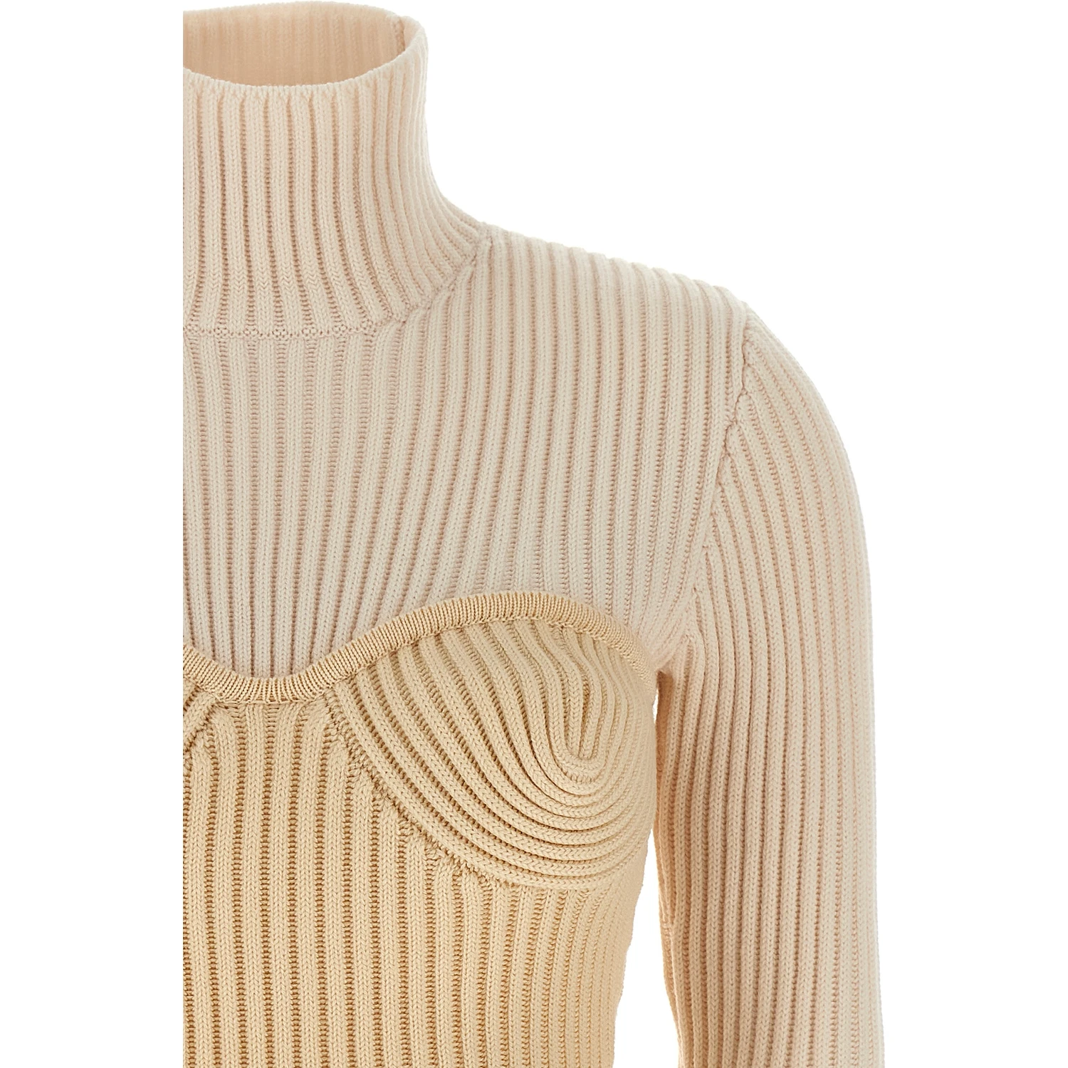 Beige Merino Wool Cardigan