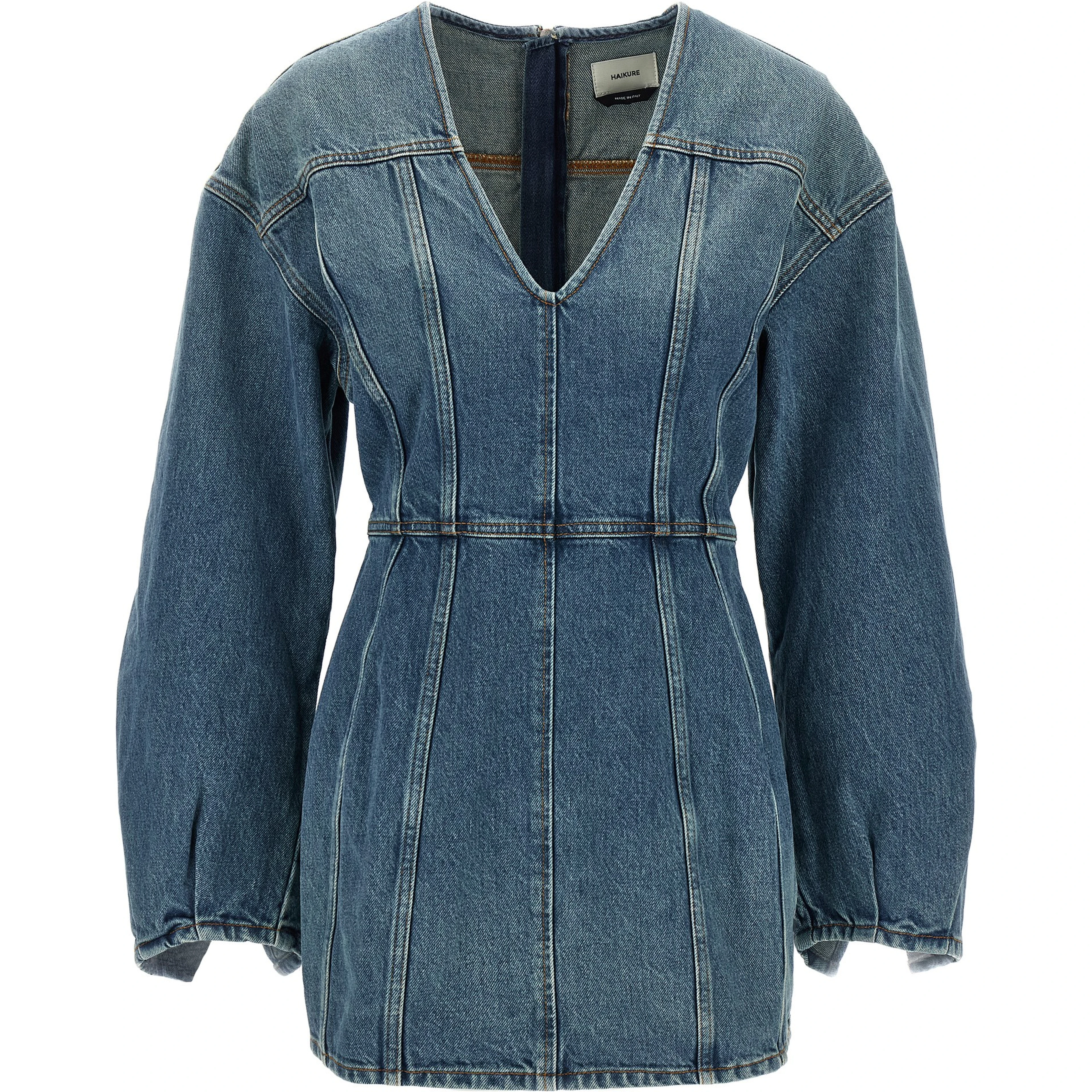 Blue Cotton Short Dress