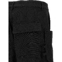 Black Virgin Wool Cargo Pants