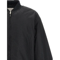 Black Polyester Bomber