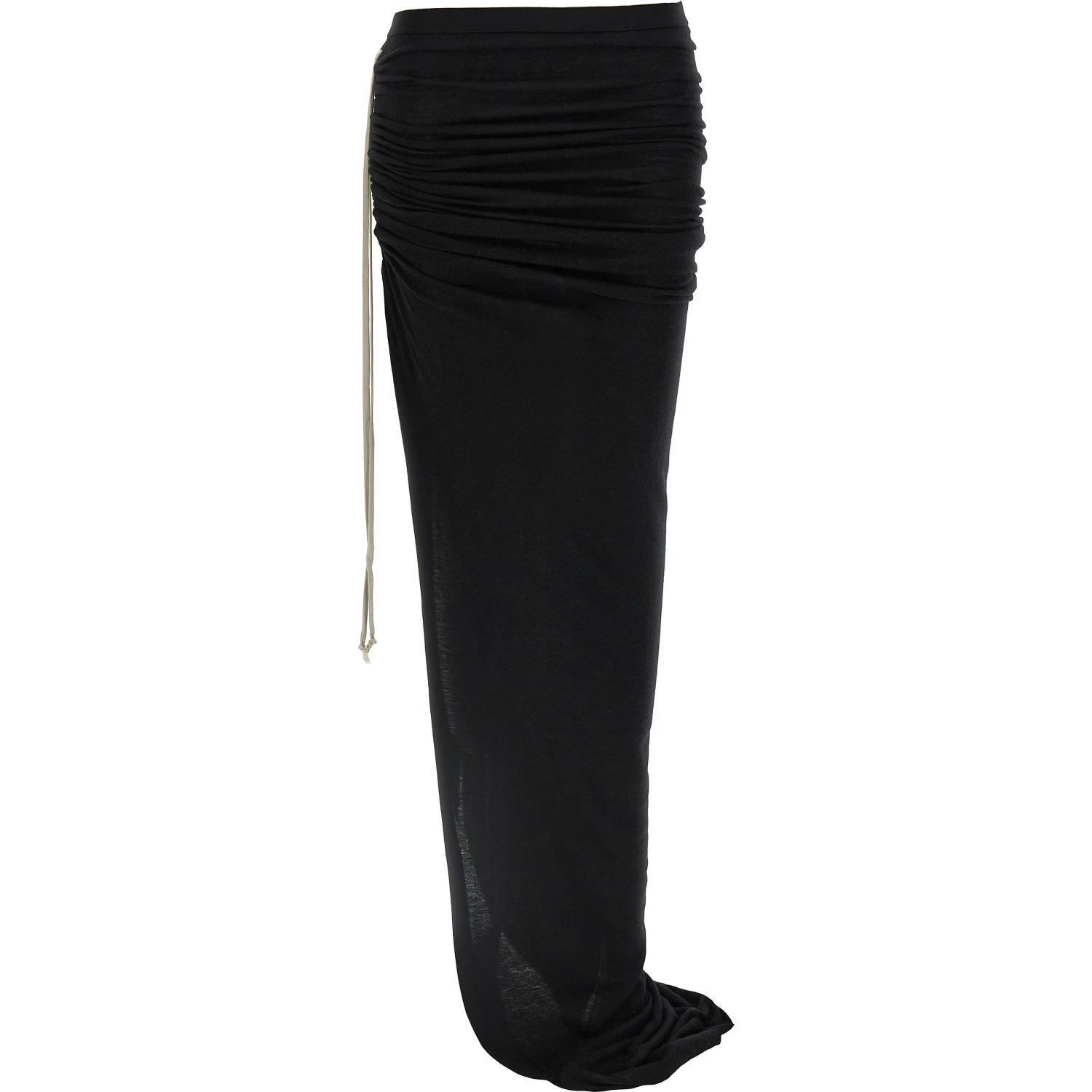 Black Wool Mini Skirt