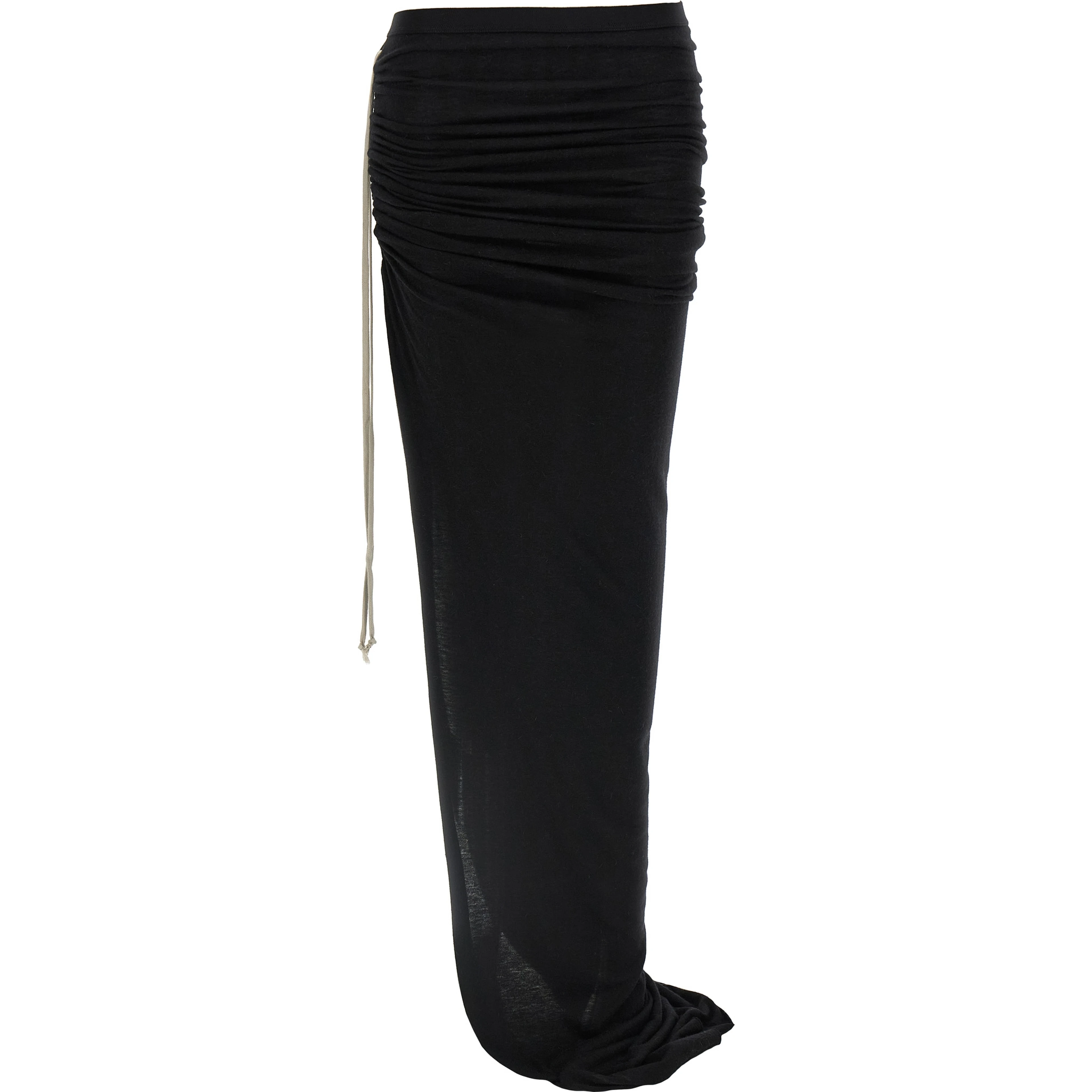 Black Wool Mini Skirt
