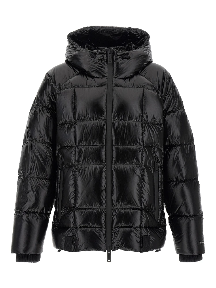 Black Polyamide Full-Length Jacket
