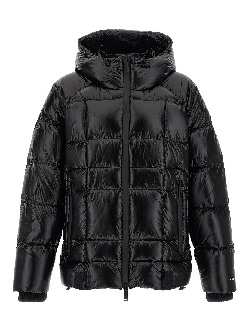 Black Polyamide Full-Length Jacket