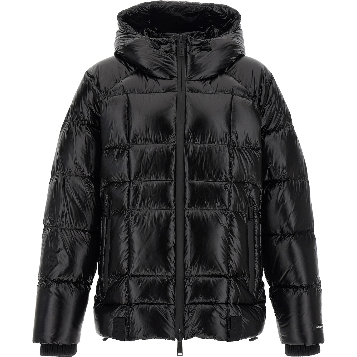 Black Polyamide Full-Length Jacket