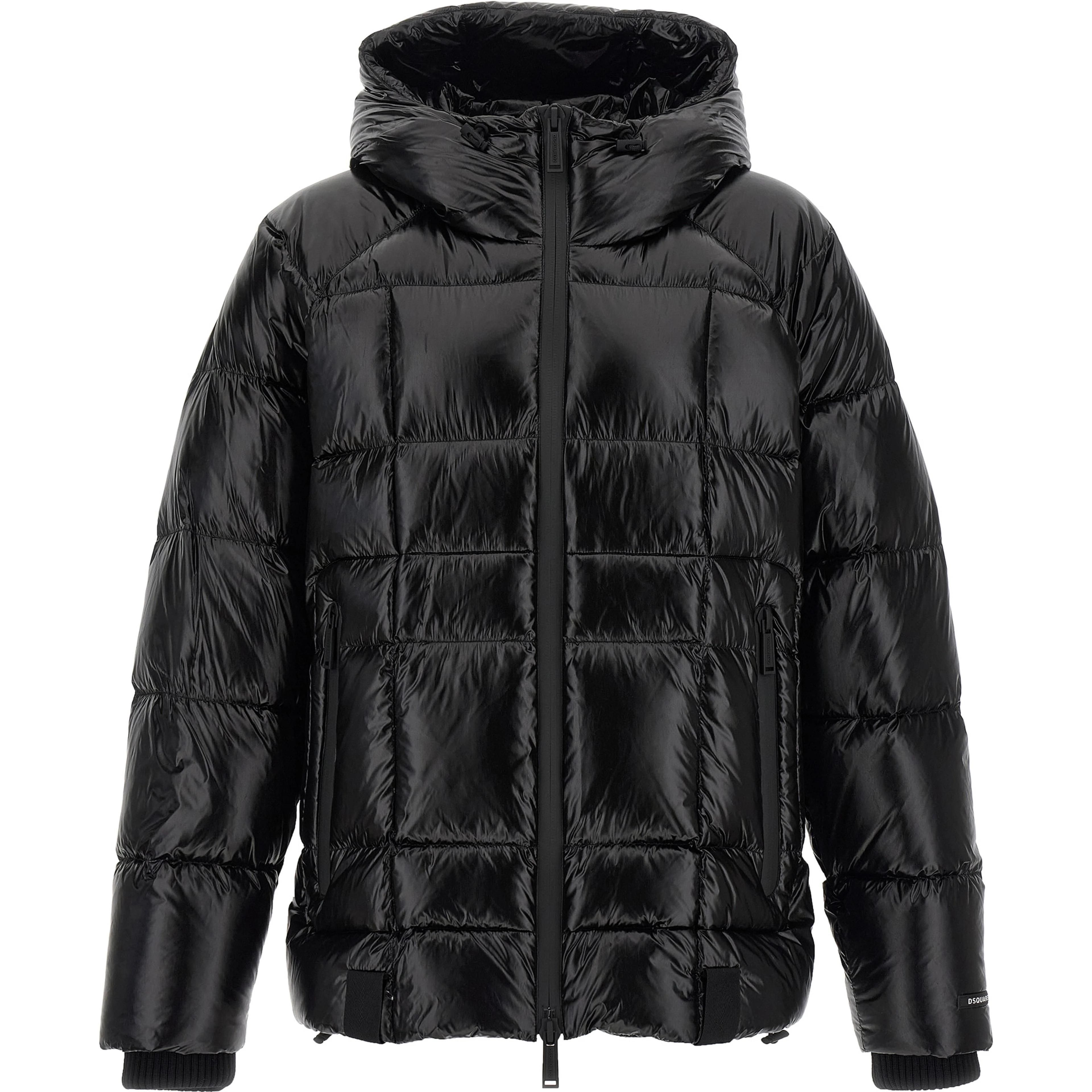 Black Polyamide Full-Length Jacket