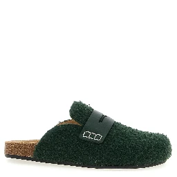 Bicolor Virgin Wool Slip-On Loafers