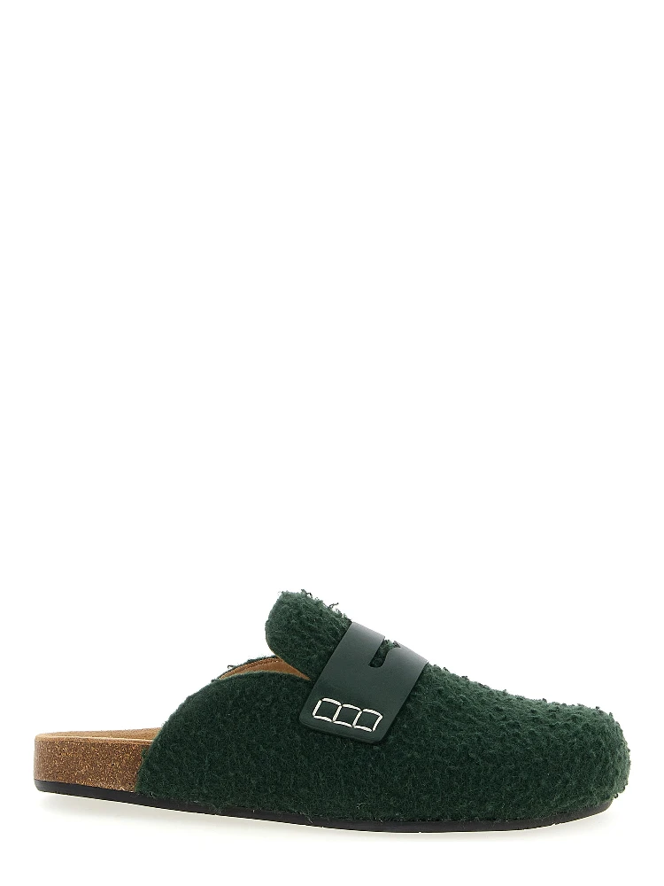 Bicolor Virgin Wool Slip-On Loafers