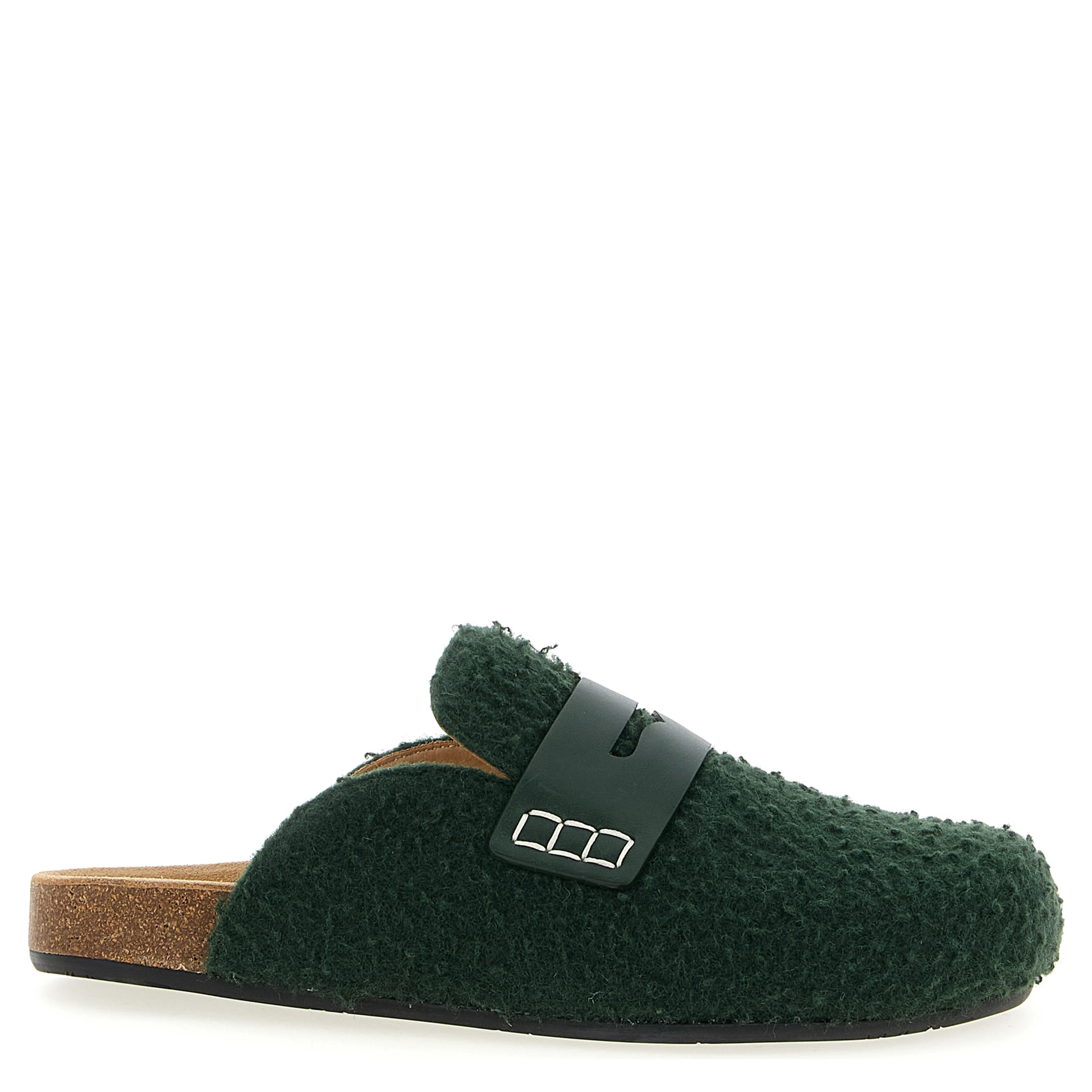 Bicolor Virgin Wool Slip-On Loafers