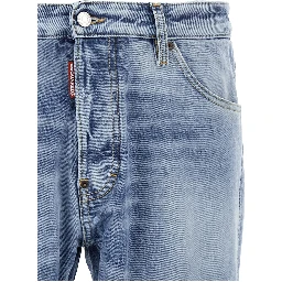 Blue Cotton Skinny Jeans