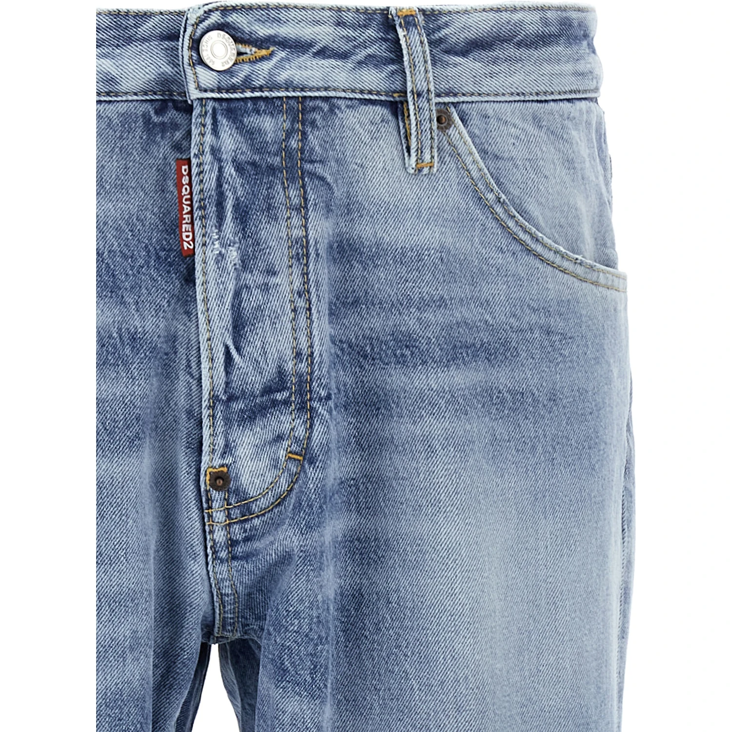 Blue Cotton Skinny Jeans
