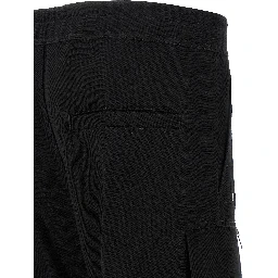 Black Wool Cargo Pants