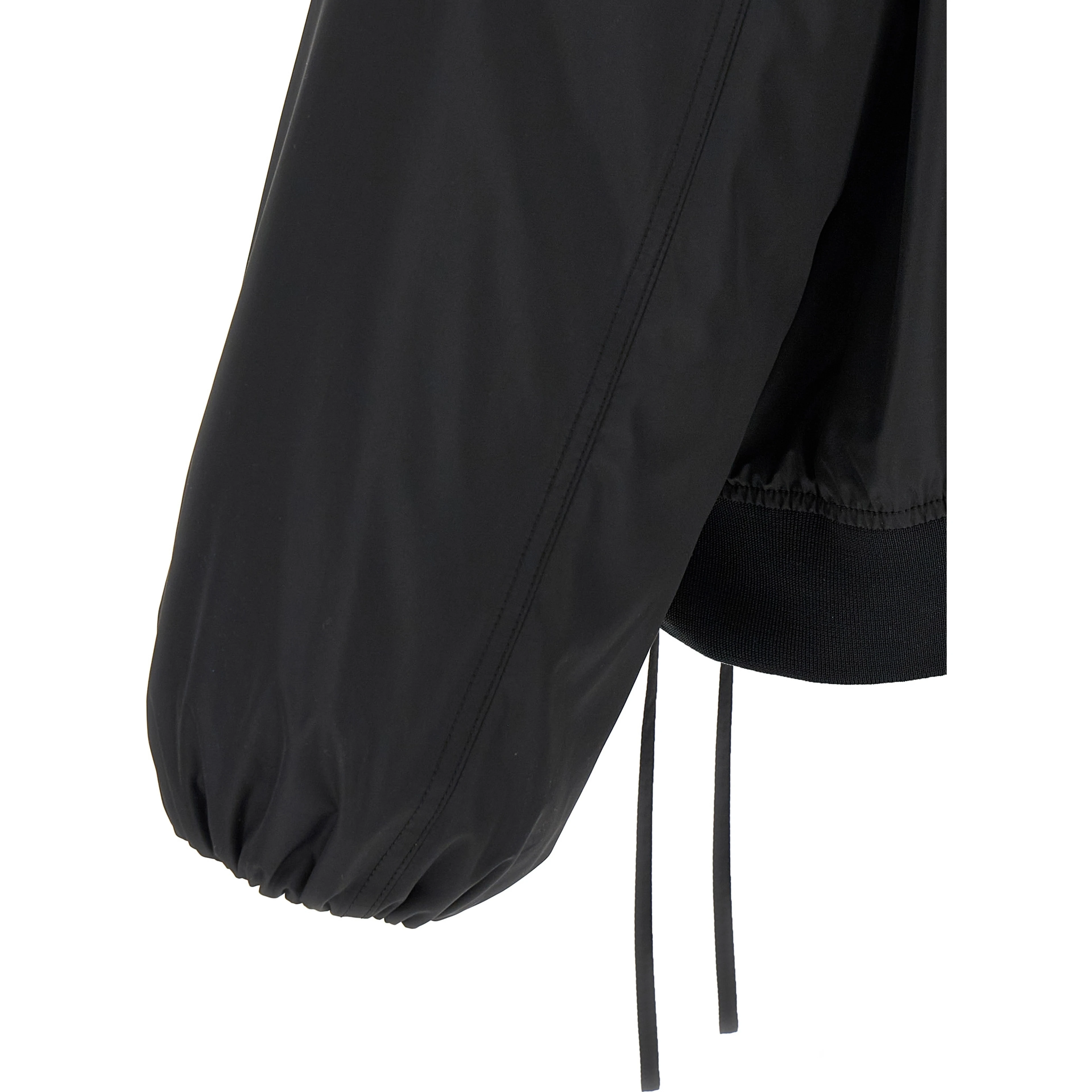 Black Polyester Bomber