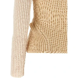 Beige Merino Wool Cardigan