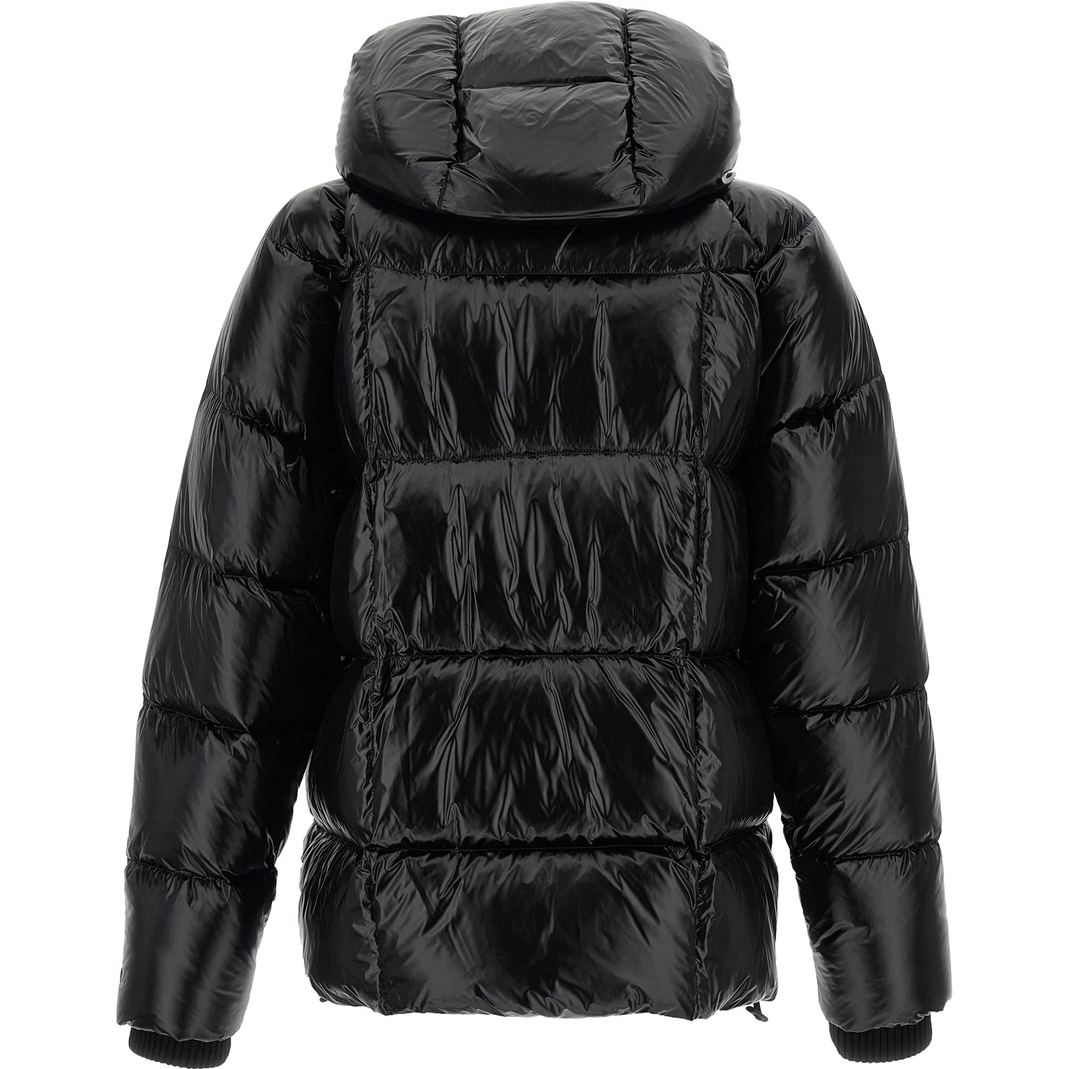 Black Polyamide Full-Length Jacket