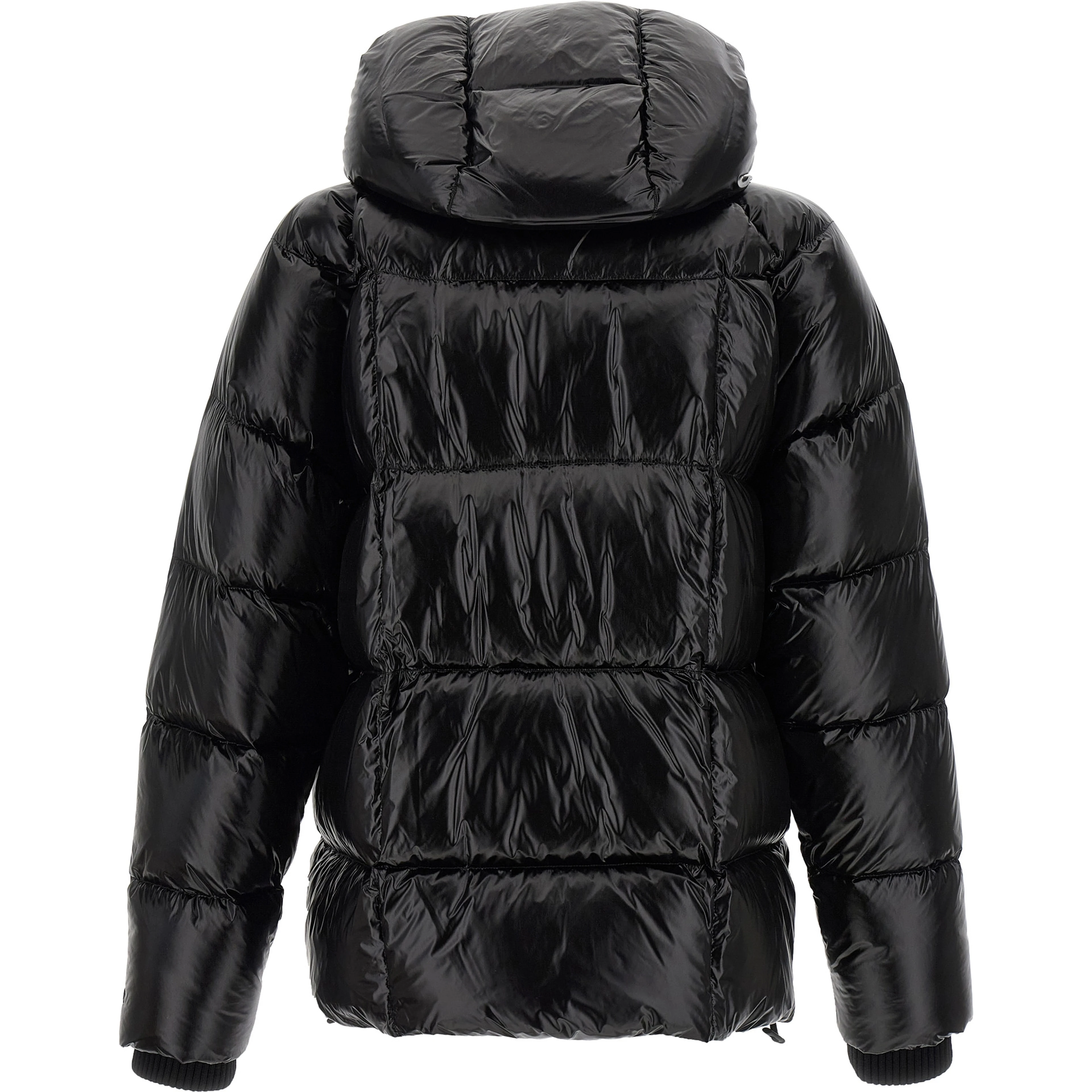 Black Polyamide Full-Length Jacket