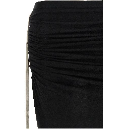 Black Wool Mini Skirt
