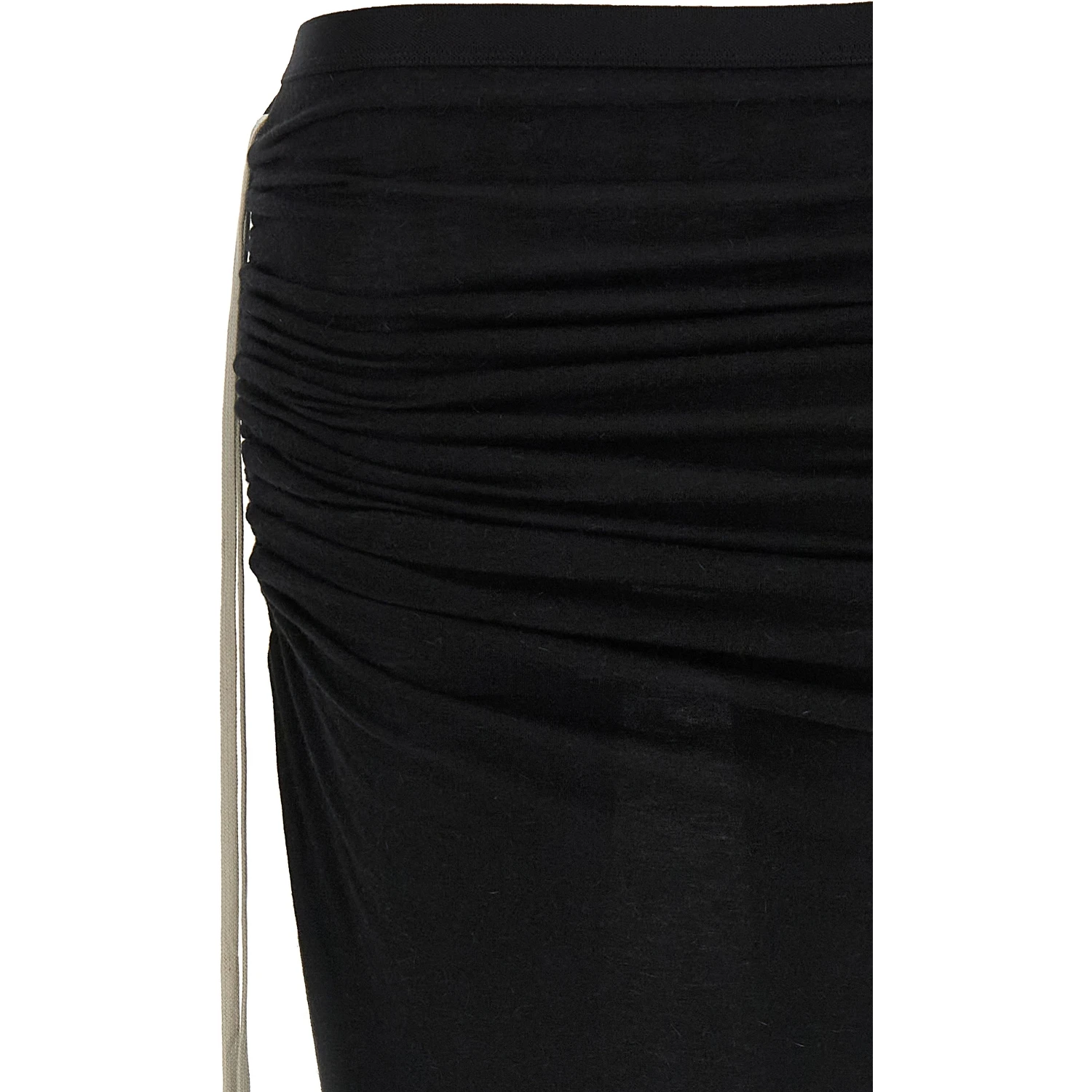 Black Wool Mini Skirt
