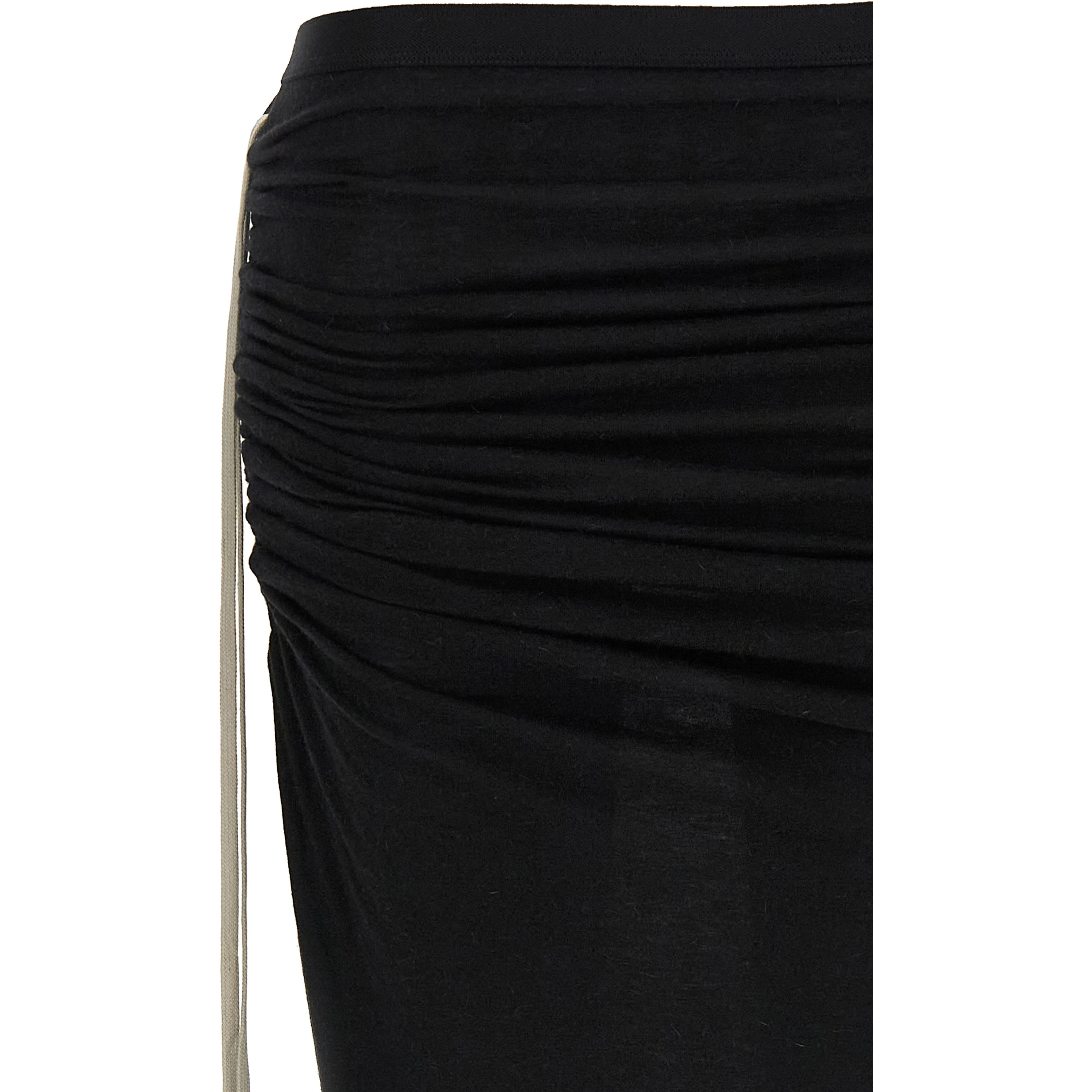 Black Wool Mini Skirt