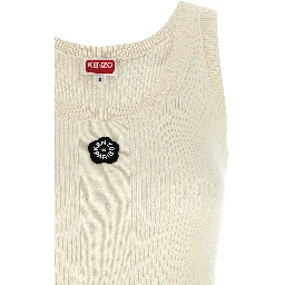 White Viscose Sleeveles T-Shirt