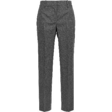 Gray Virgin Wool Dress Pants
