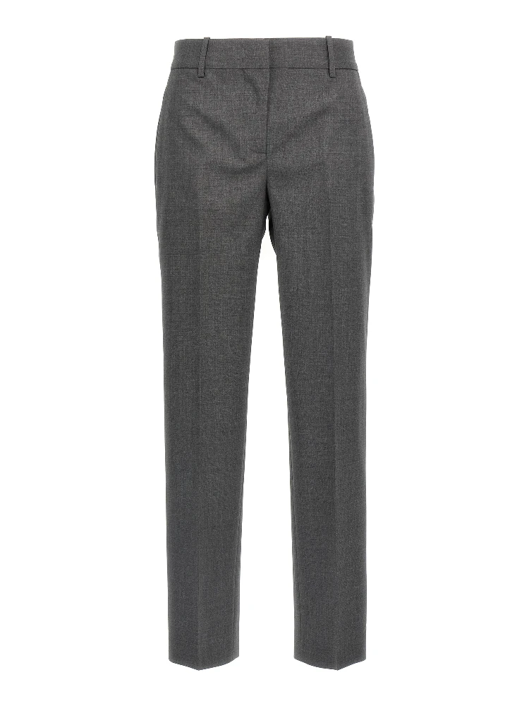 Gray Virgin Wool Dress Pants