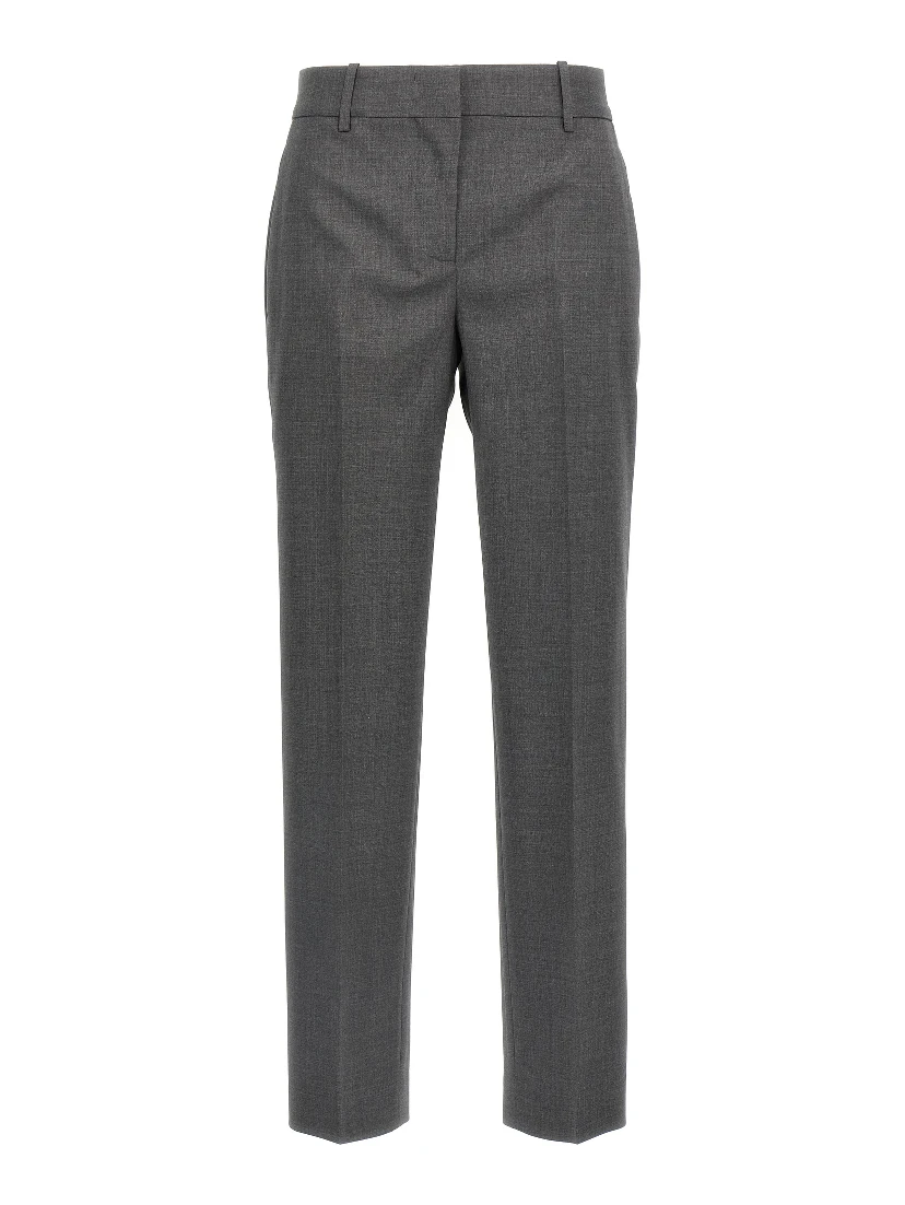 Gray Virgin Wool Dress Pants