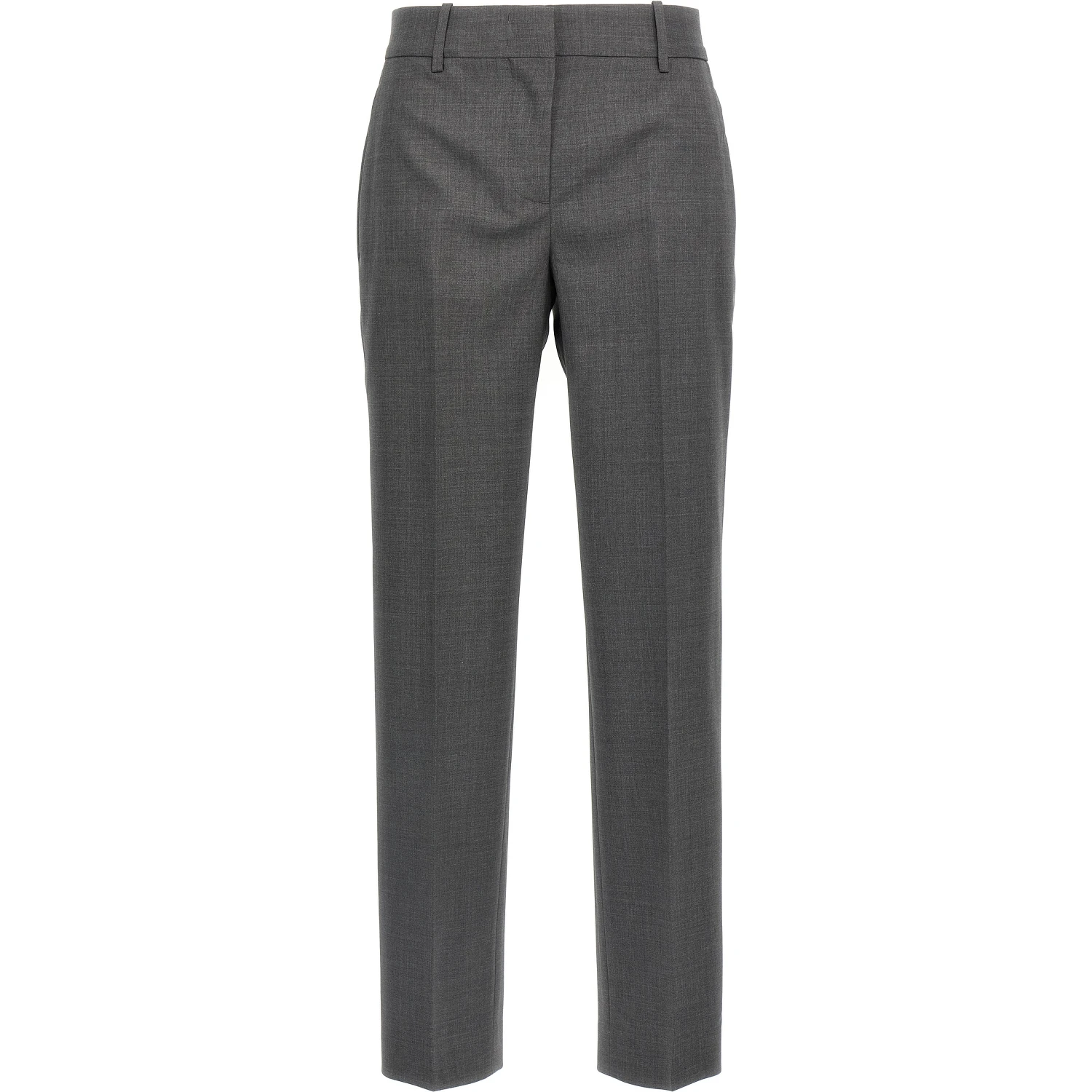 Gray Virgin Wool Dress Pants