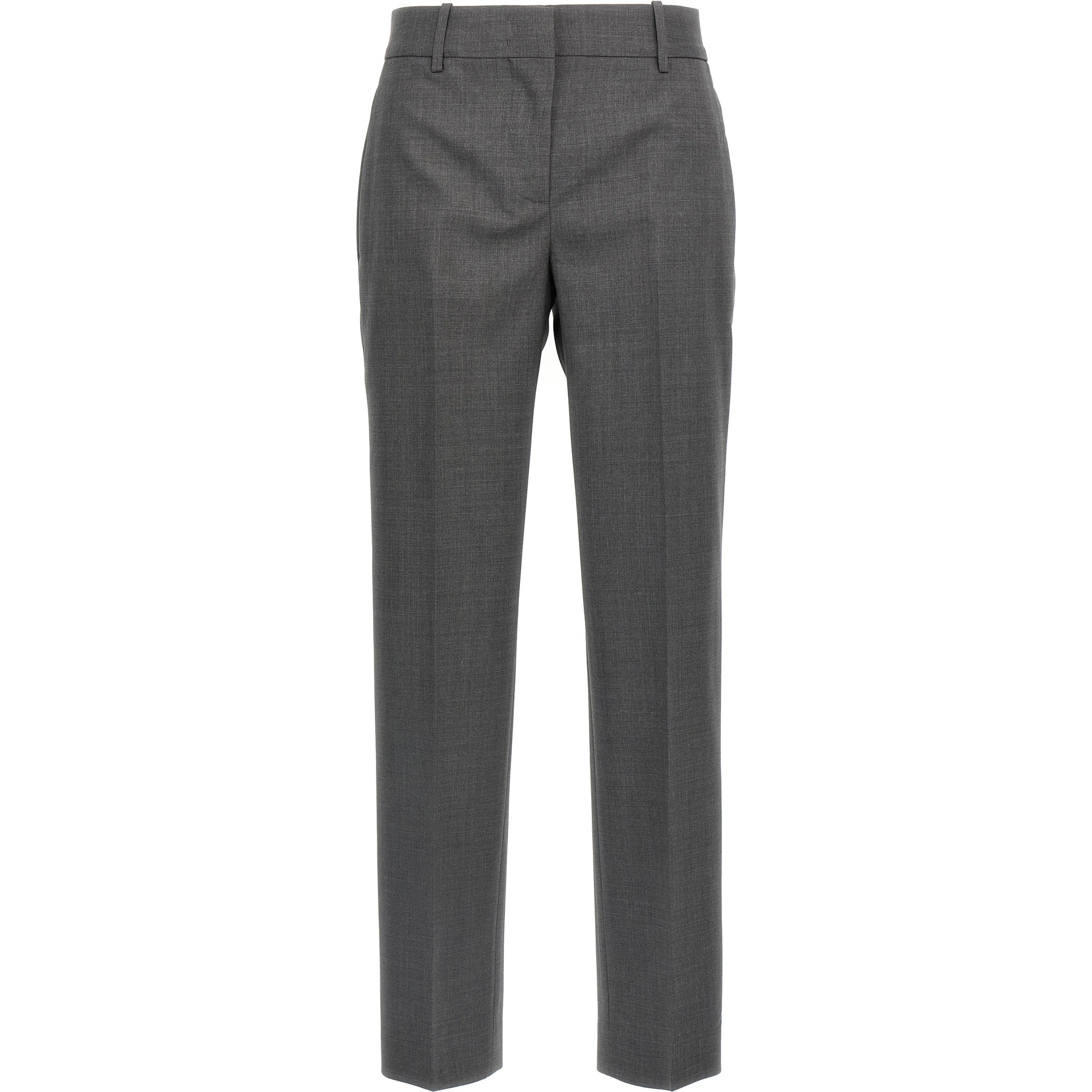 Gray Virgin Wool Dress Pants