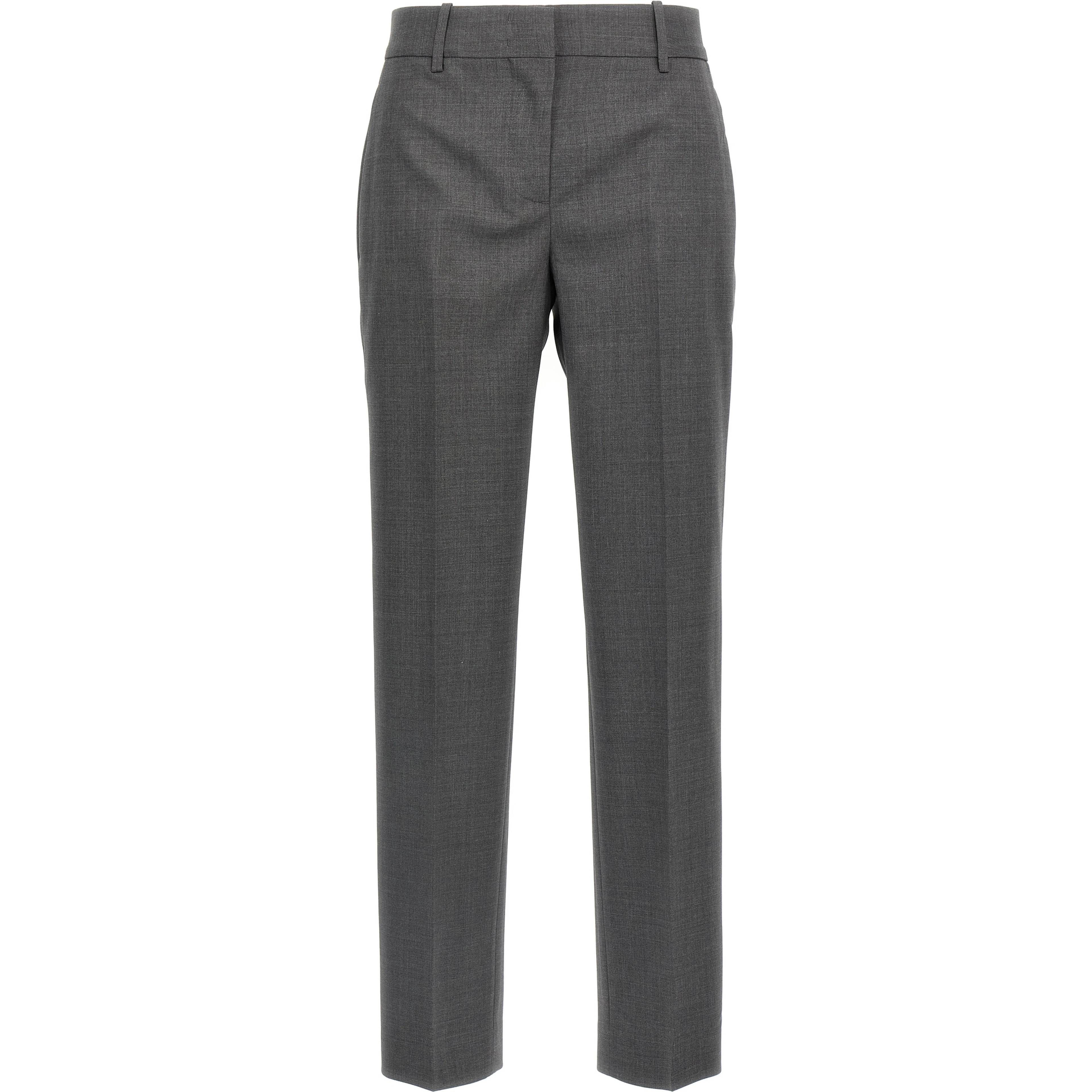 Gray Virgin Wool Dress Pants