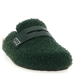 Bicolor Virgin Wool Slip-On Loafers