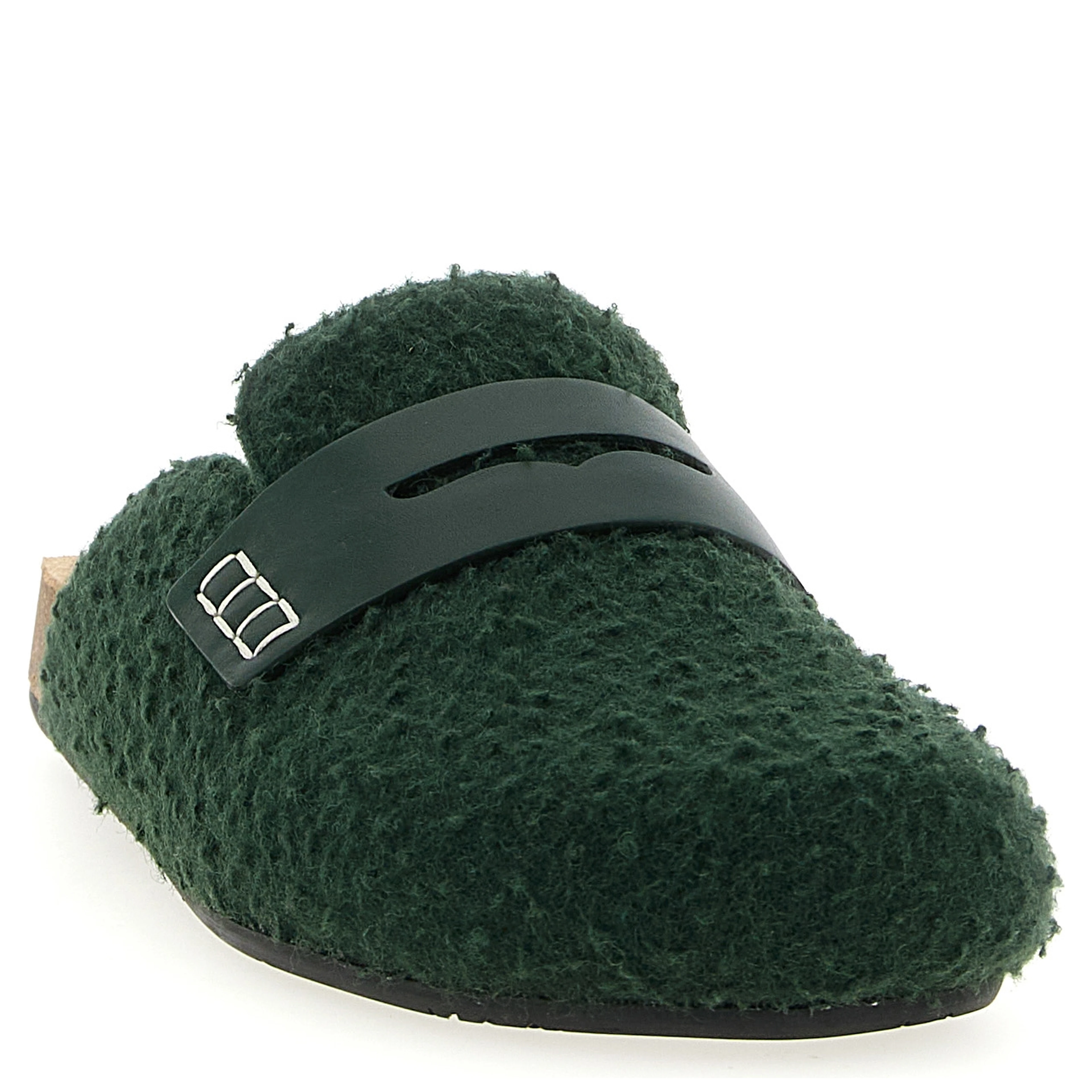 Bicolor Virgin Wool Slip-On Loafers