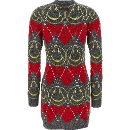 Multicolor Wool Short Dress