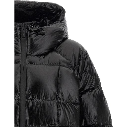 Black Polyamide Full-Length Jacket